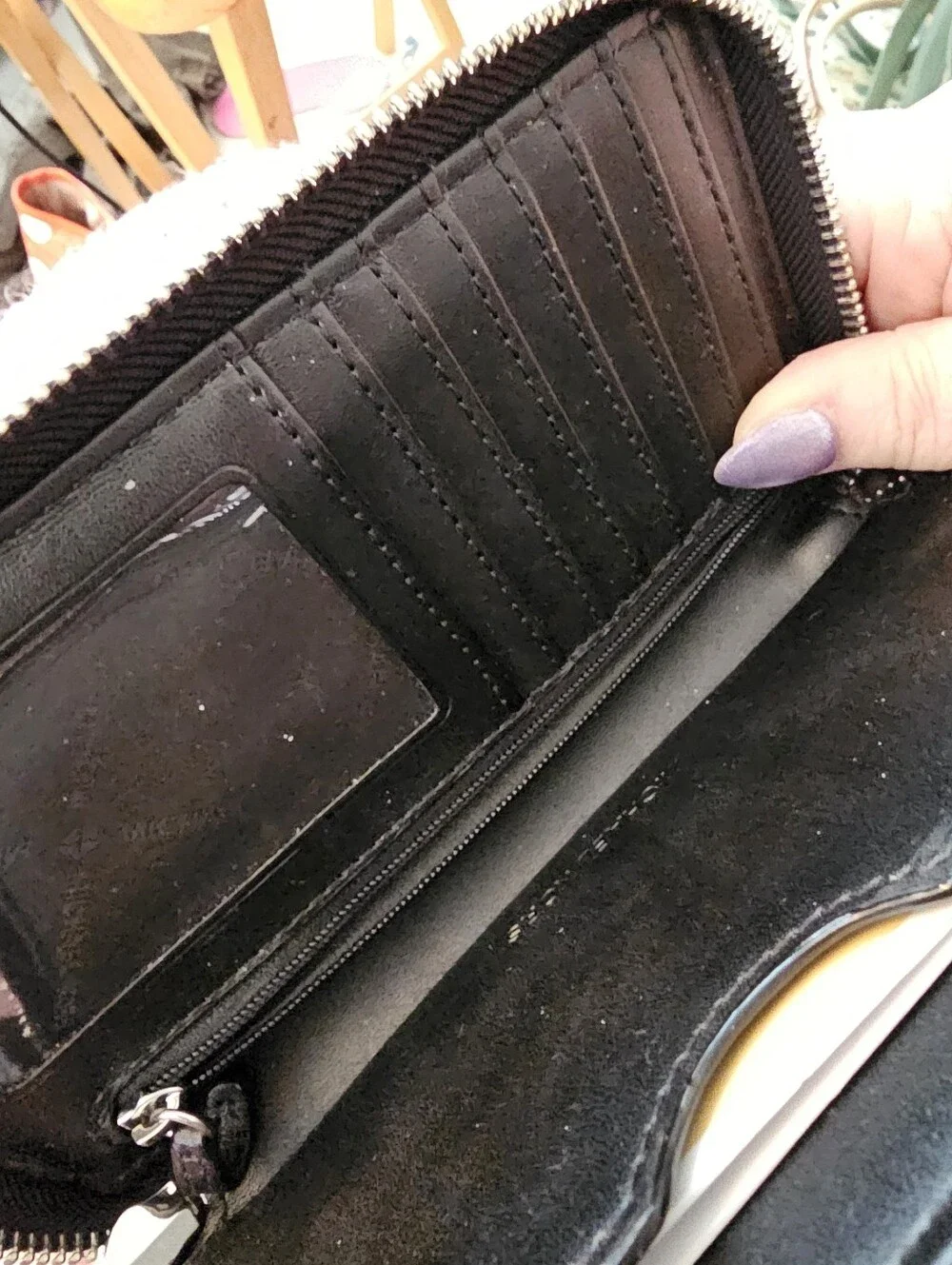 Michael Kors Metallic Gold Embossed Floral Wallet